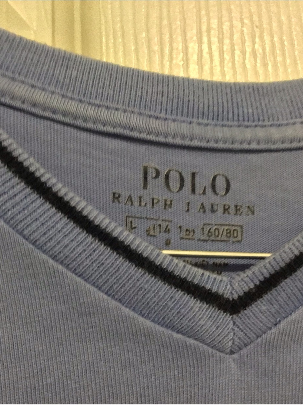 Polo by Ralph Lauren Light Blue V-Neck Short Sleeve Tee - Picture 4 of 6